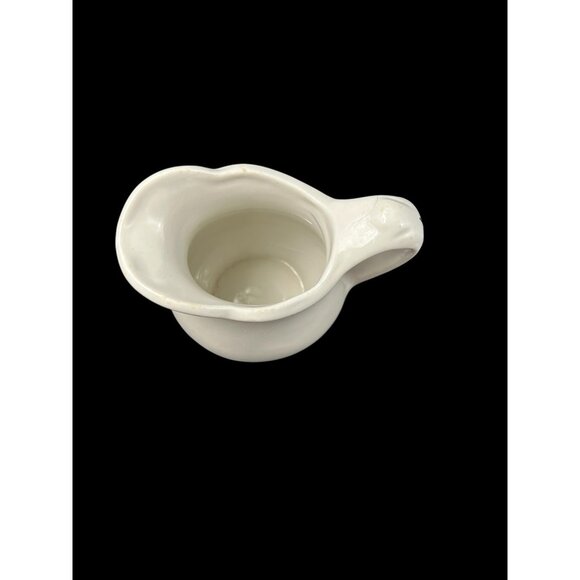 Sterling Vitrified China Pitcher Creamer Restaurant Ware 4.5" Vintage Ohio Green - Picture 5 of 8